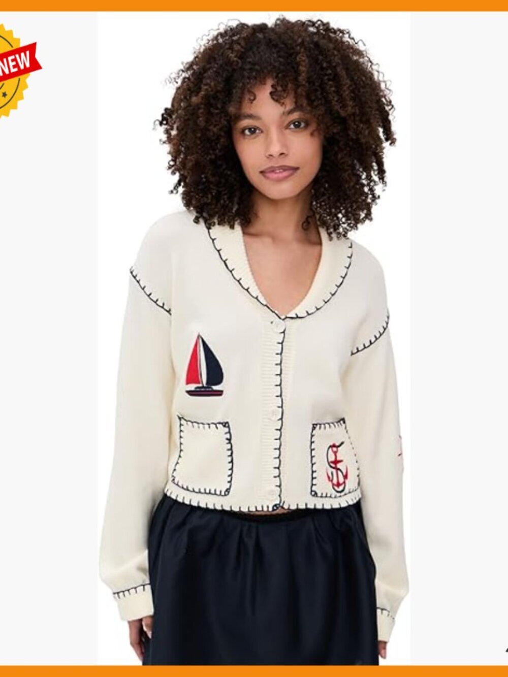 Mid-Weight Stretch Knit Cardigan with Patch Pockets